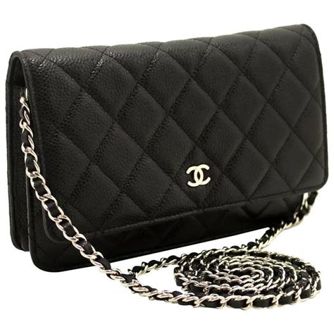 black crossbody bag chanel|authentic chanel wallet crossbody.